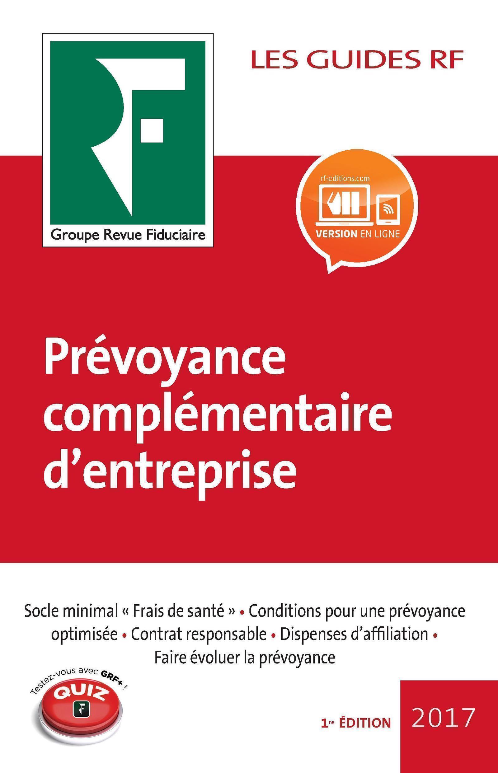 Prévoyance complémentaire d'entreprise 2017