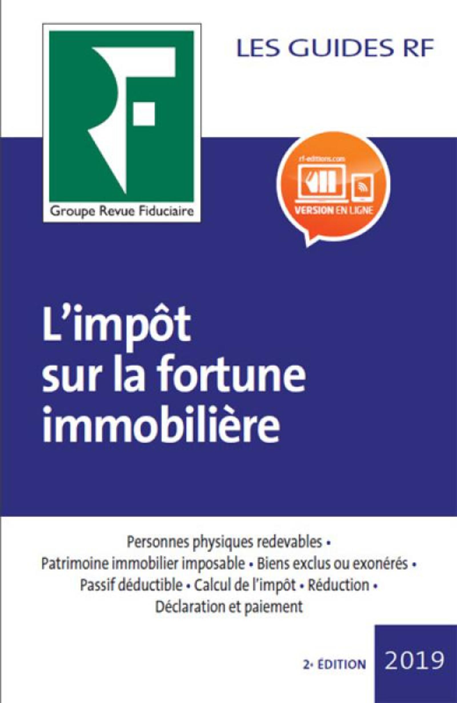 Impôt sur la fortune immobilière 2019