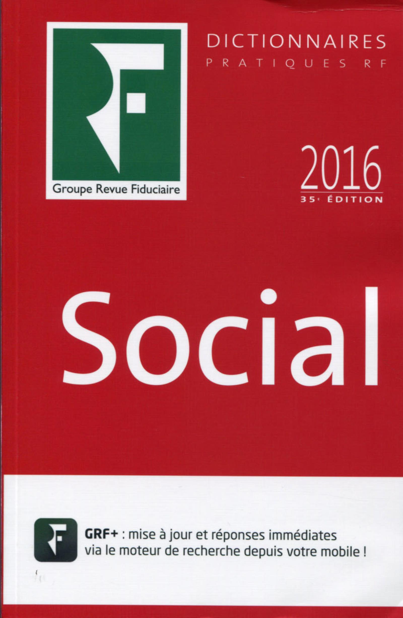 DICTIONNAIRE SOCIAL 2016