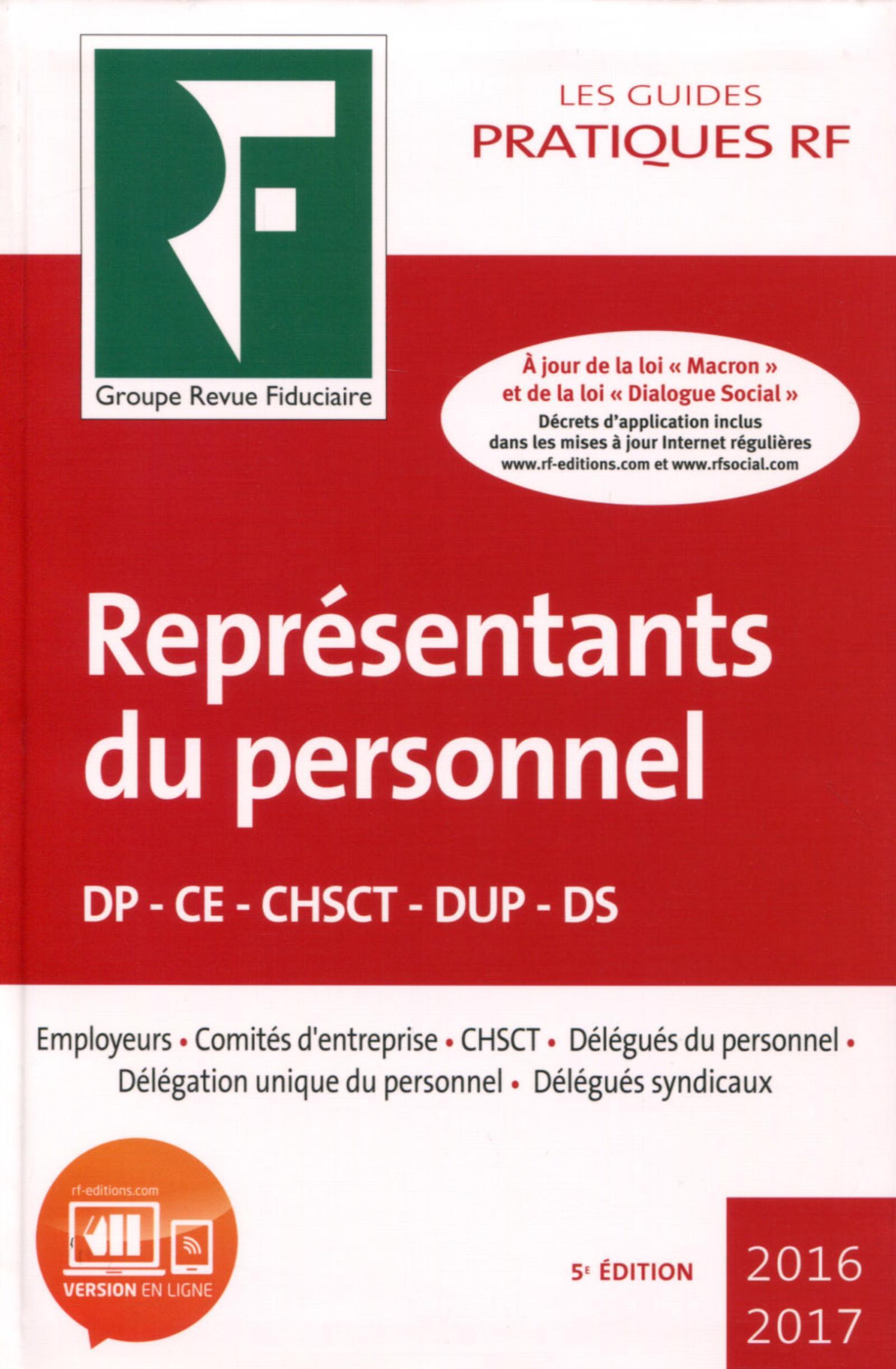 REPRESENTANTS DU PERSONNEL 2016 2017  DP  CE CHSCT DUP DS