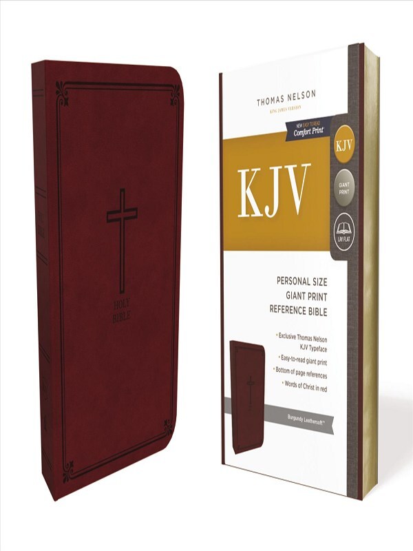 KJV Holy Bible: Personal Size Giant Print with 43,000 Cross References, Burgundy Leathersoft, Red Letter, Comfort Print: King James Version