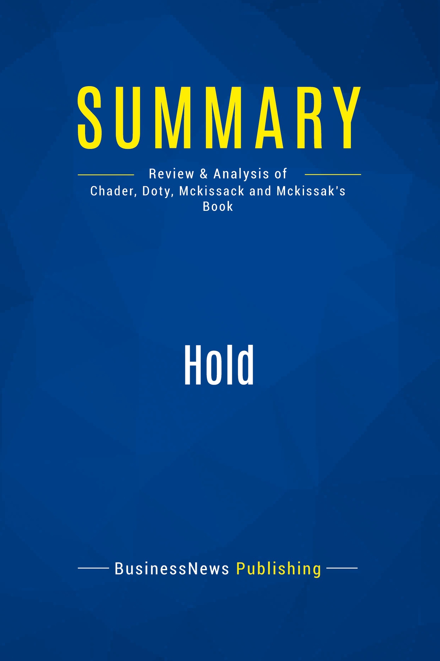 Summary: Hold