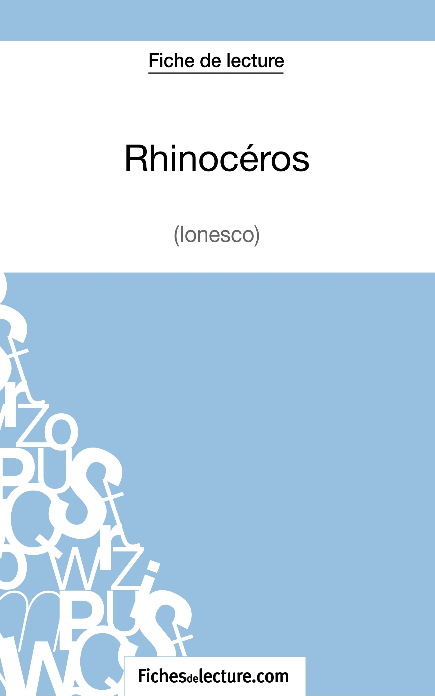 Rhinocéros d'Ionesco (Fiche de lecture)