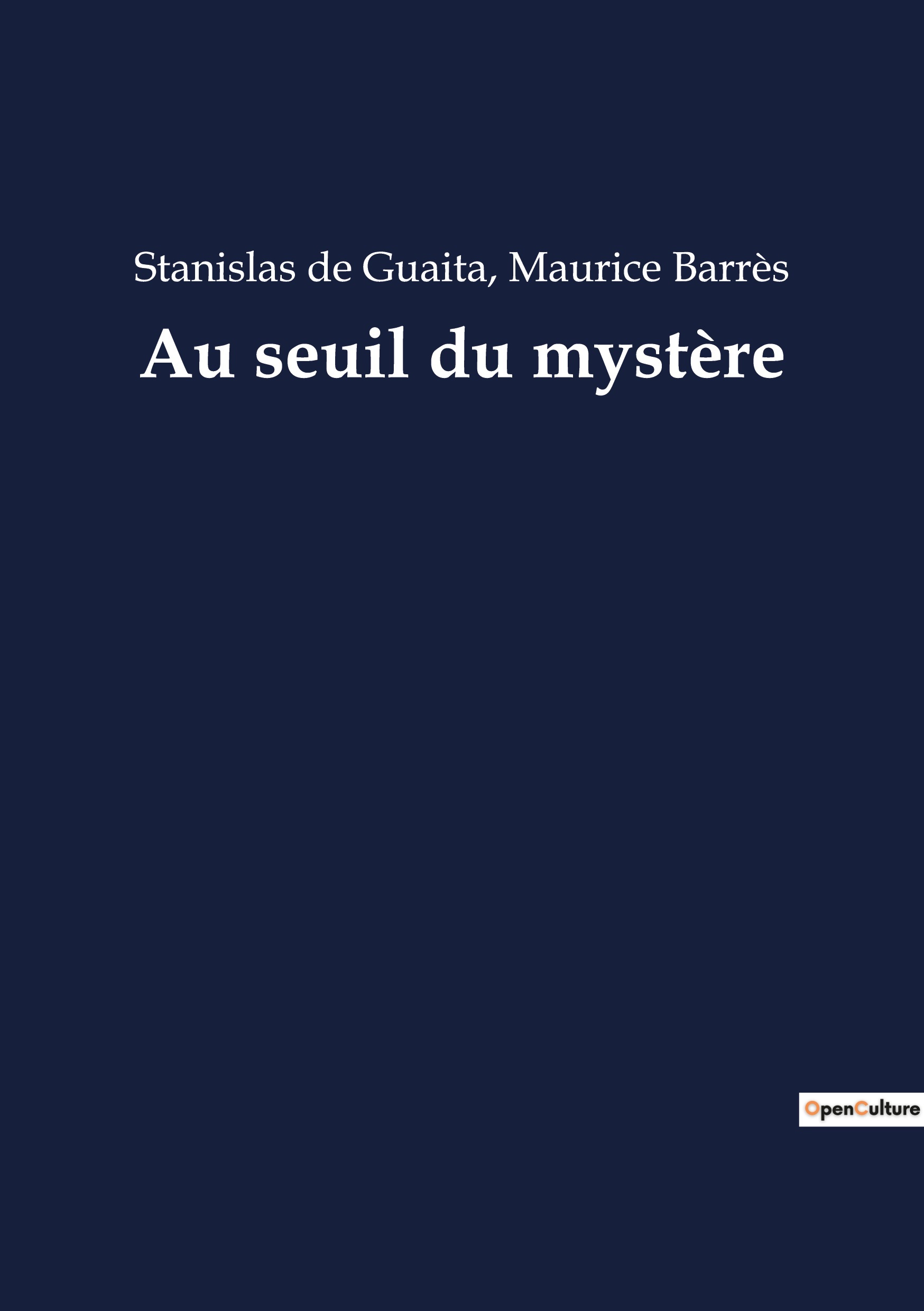 Au seuil du mystère