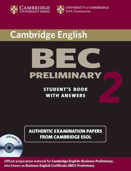 Cambridge BEC Preliminary 2 Self-study Pack