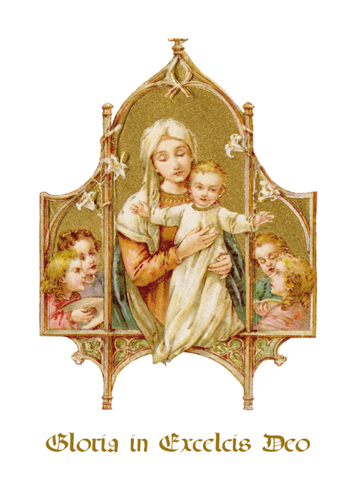 Images saintes Gloria in Excelsis deo par lot de 10
