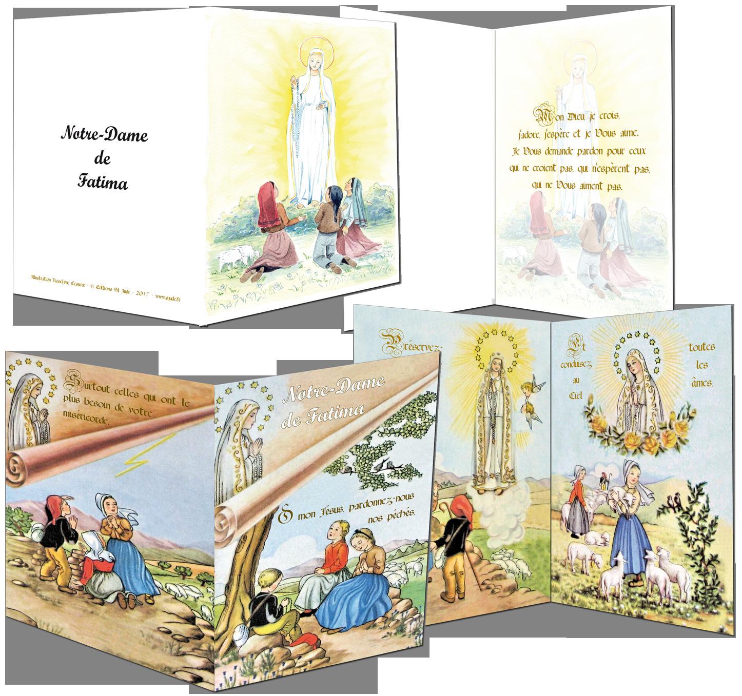 Images saintes - Notre Dame de Fatima par lot de 6