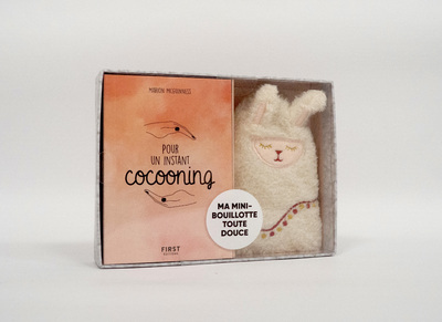 Coffret instant cocooning - Bouillotte lama - Les mains au chaud, le coeur heureux