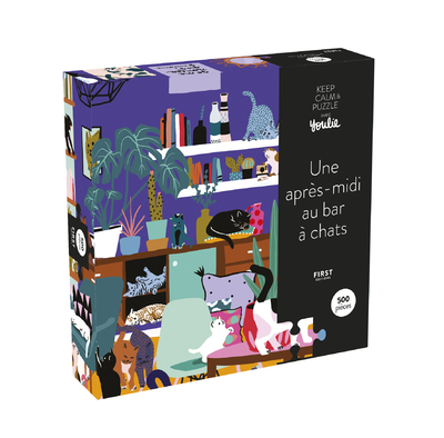 Coffret keep calm & puzzle - Une après-midi au bar à chat
