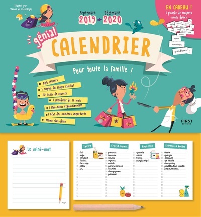 Génial calendrier 2019-2020 pour toute la famille