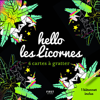 Hello les licornes - 6 cartes à gratter