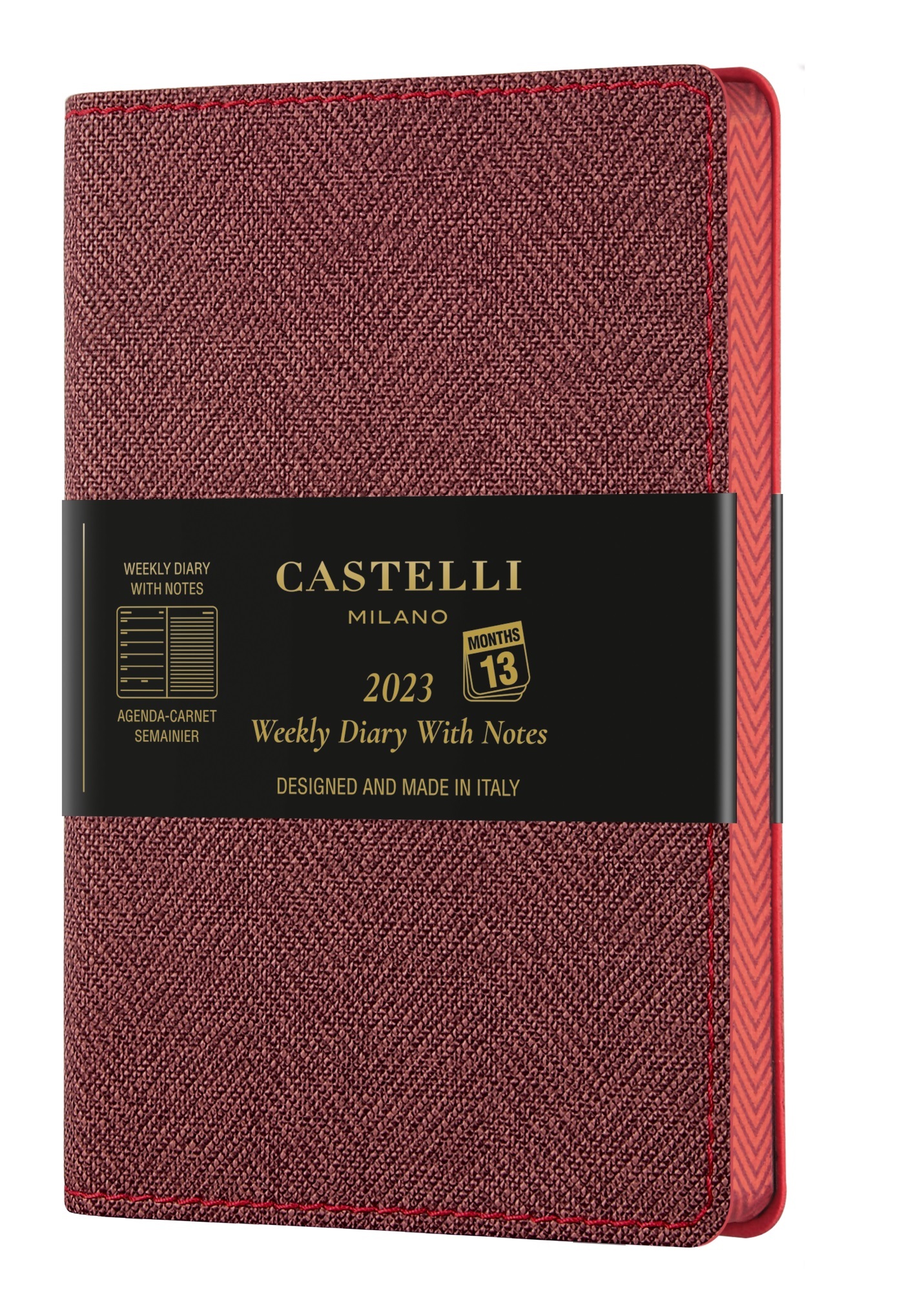 Agenda 2023 semainier poche Harris maple red