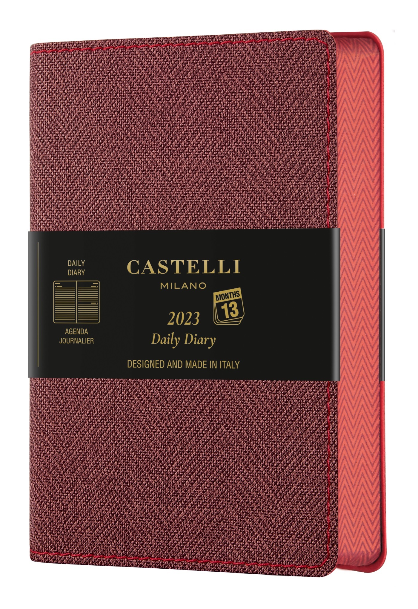 Agenda 2023 journalier poche Harris maple red