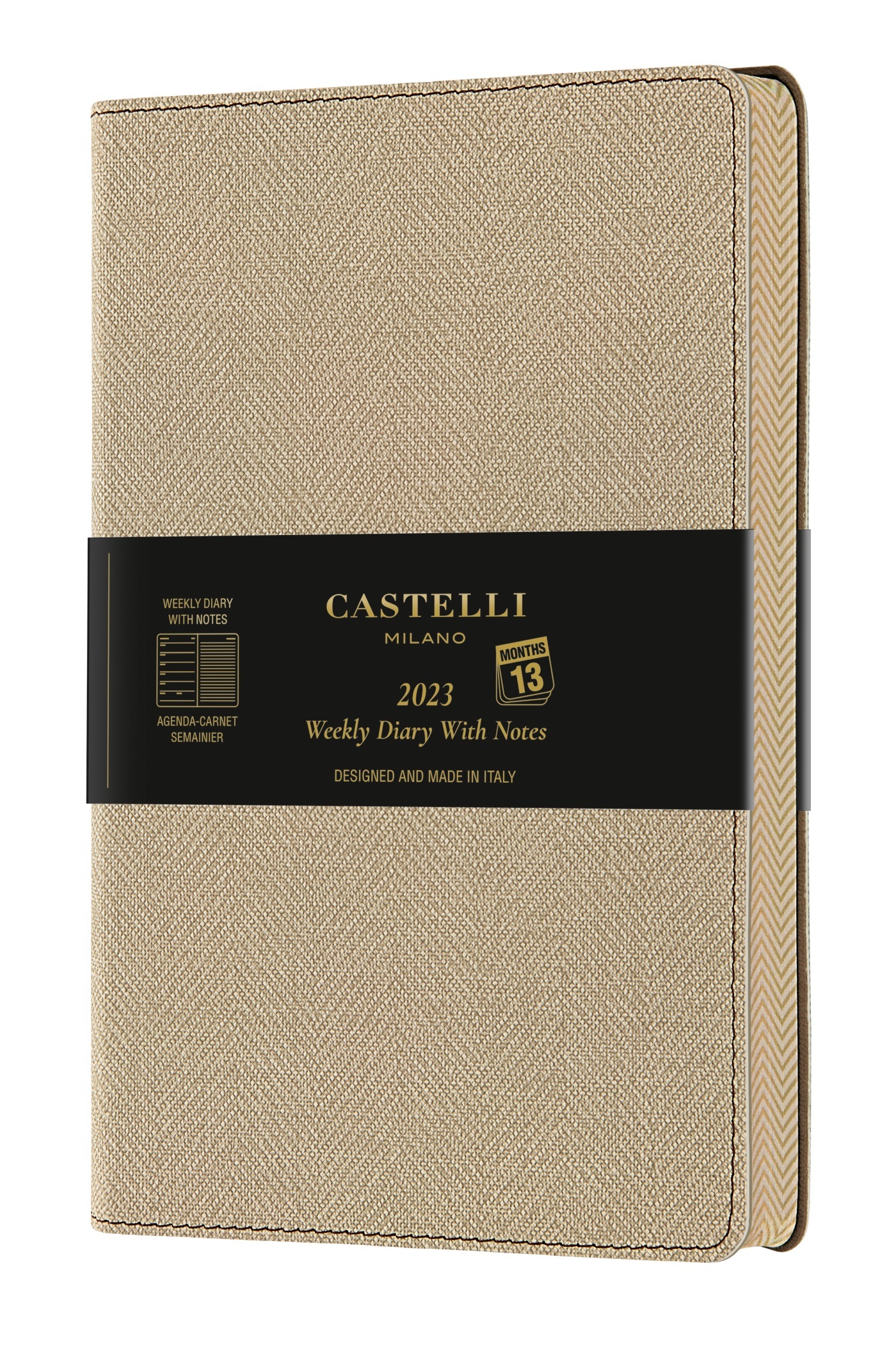 Agenda 2023 semainier grand format Harris sable