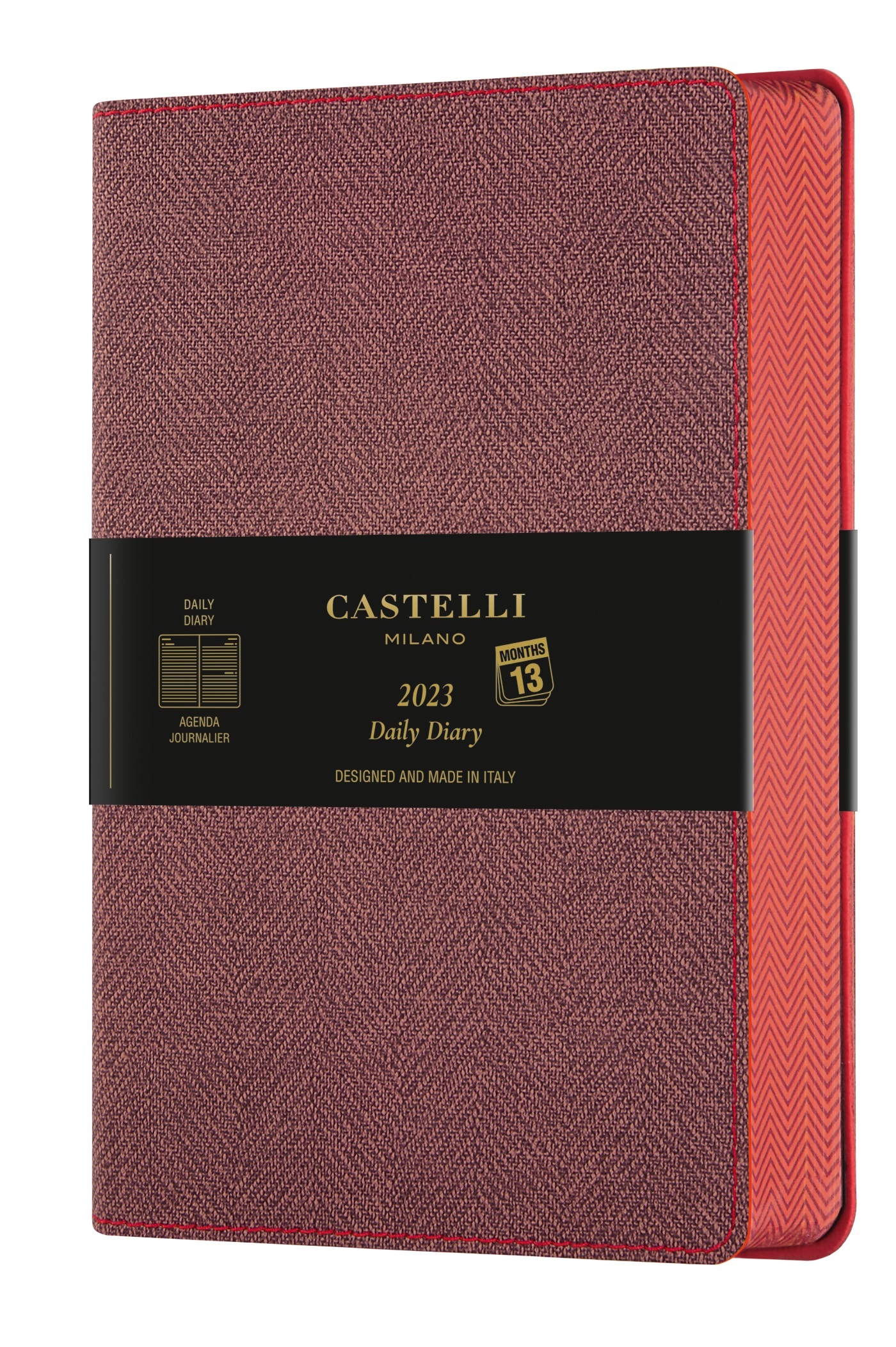 Agenda 2023 journalier grand format Harris maple red