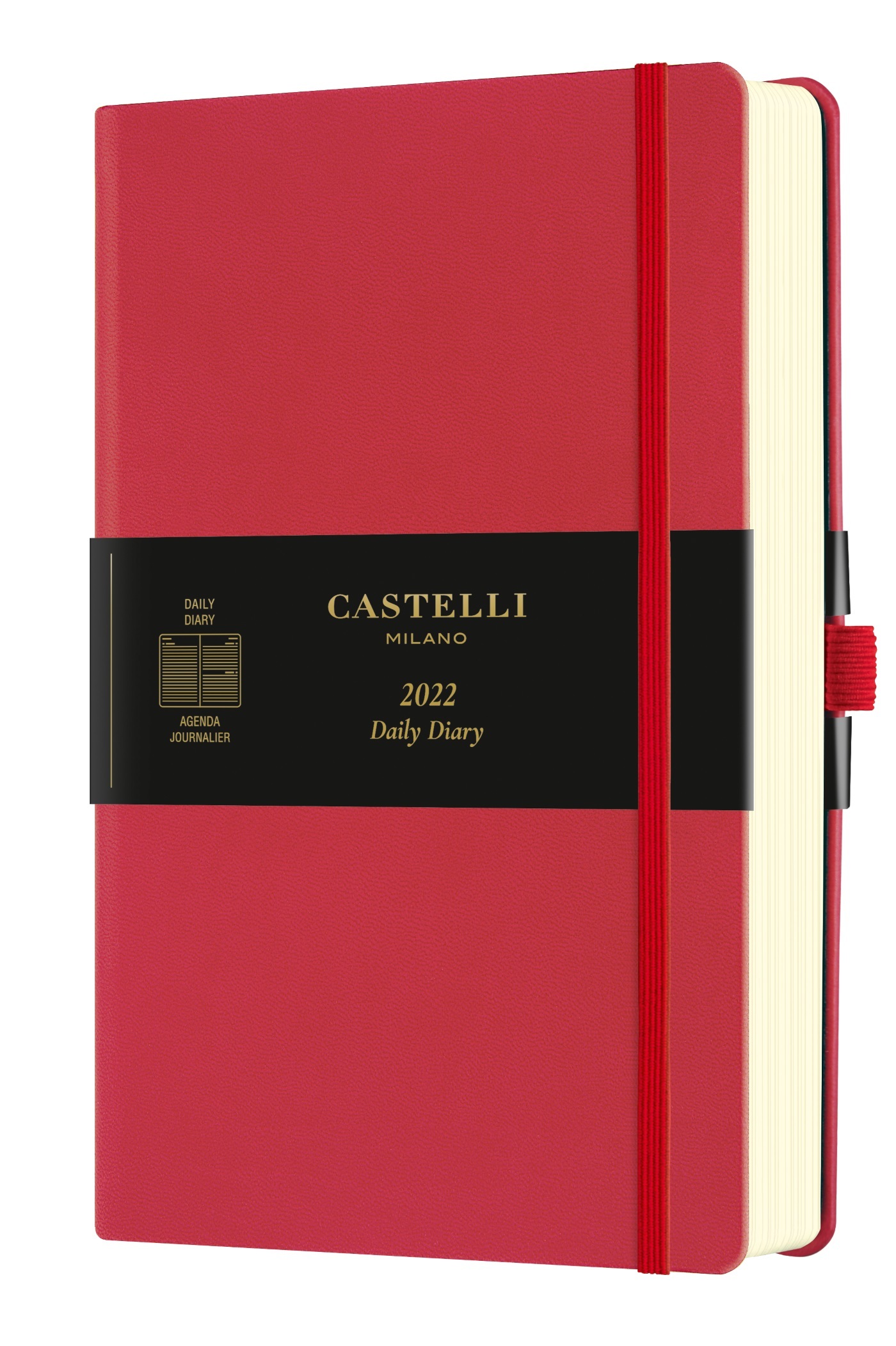 Agenda 2023 journalier grand format Aquarela Coral red