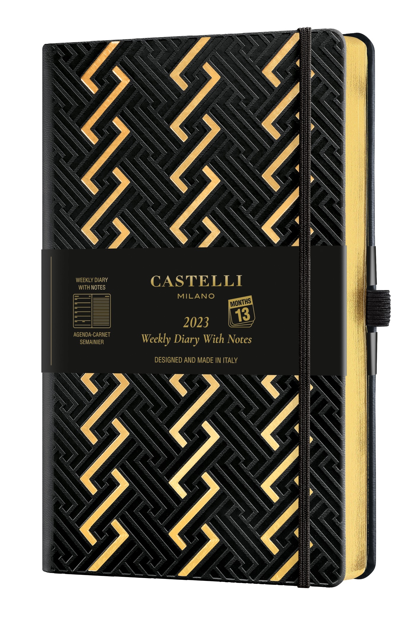 Agenda 2023 semainier grand format C&G romans gold