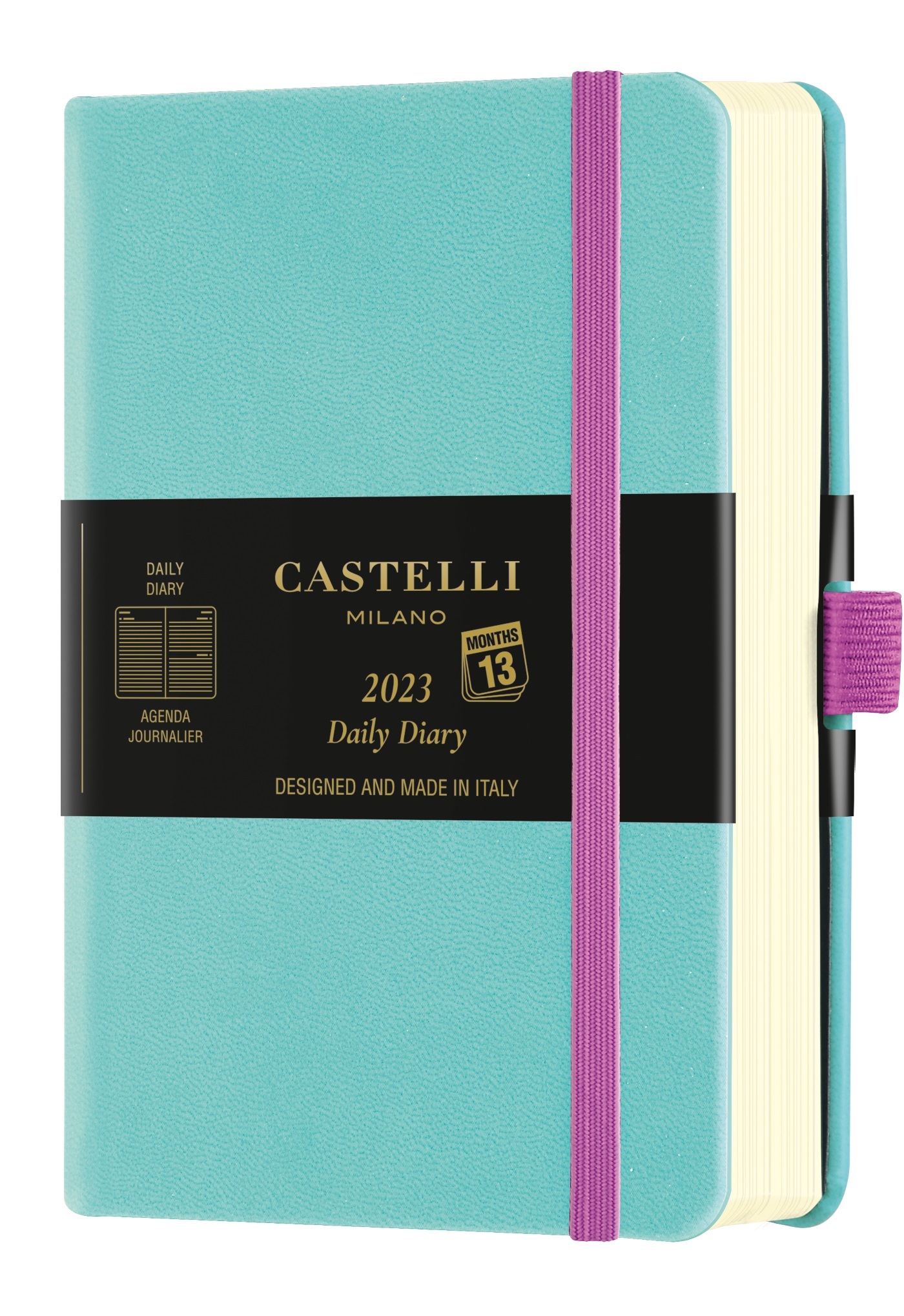 Agenda 2023 journalier poche Aquarela Jade green