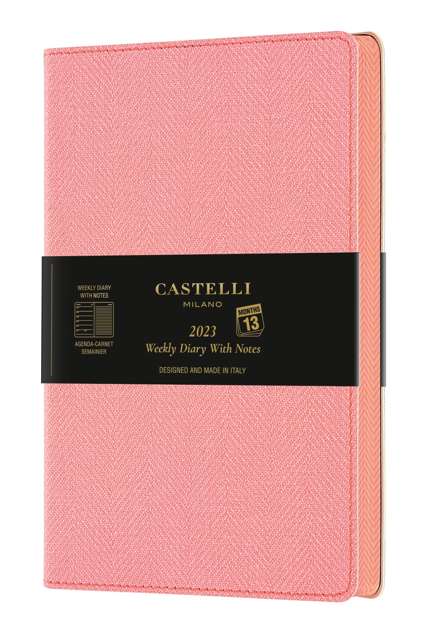 Agenda 2023 semainier grand format Harris rose