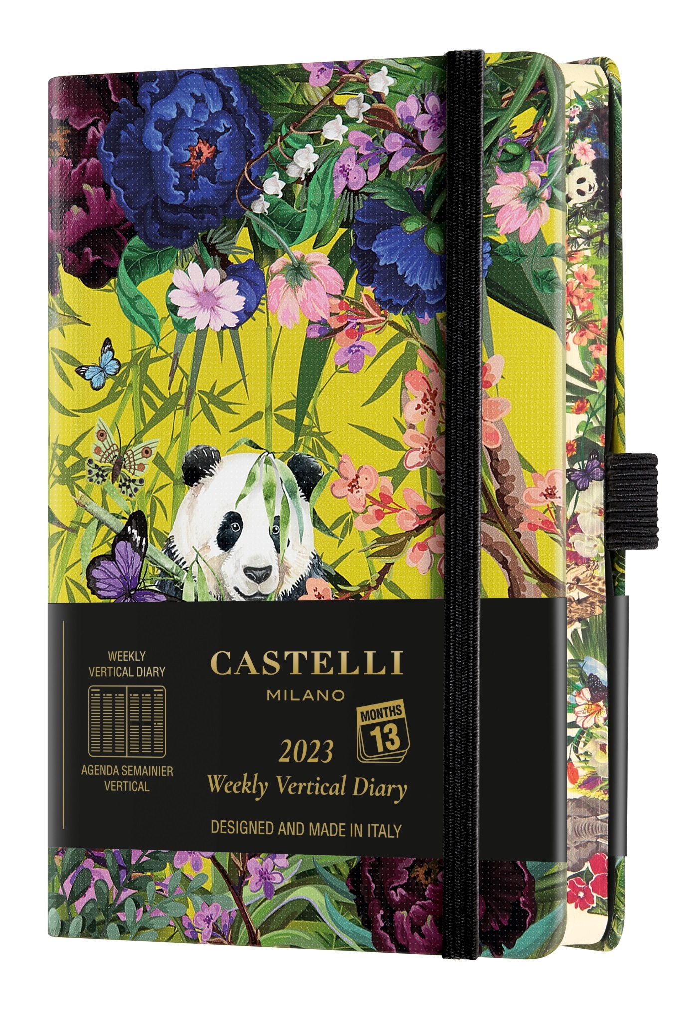 Agenda 2023semainier vertical poche Eden Panda