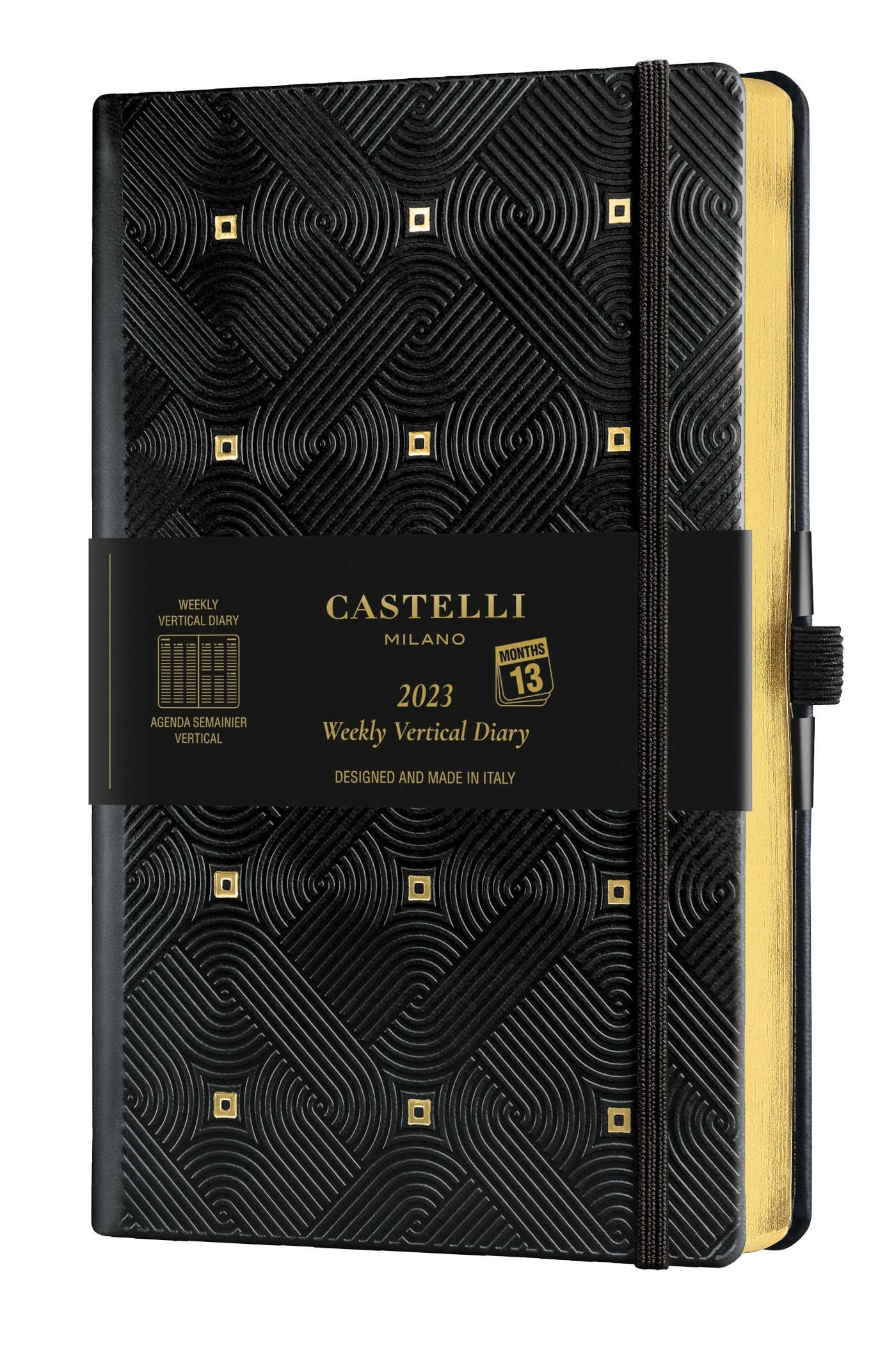 Agenda 2023 semainier vertical grand format C&G maya gold