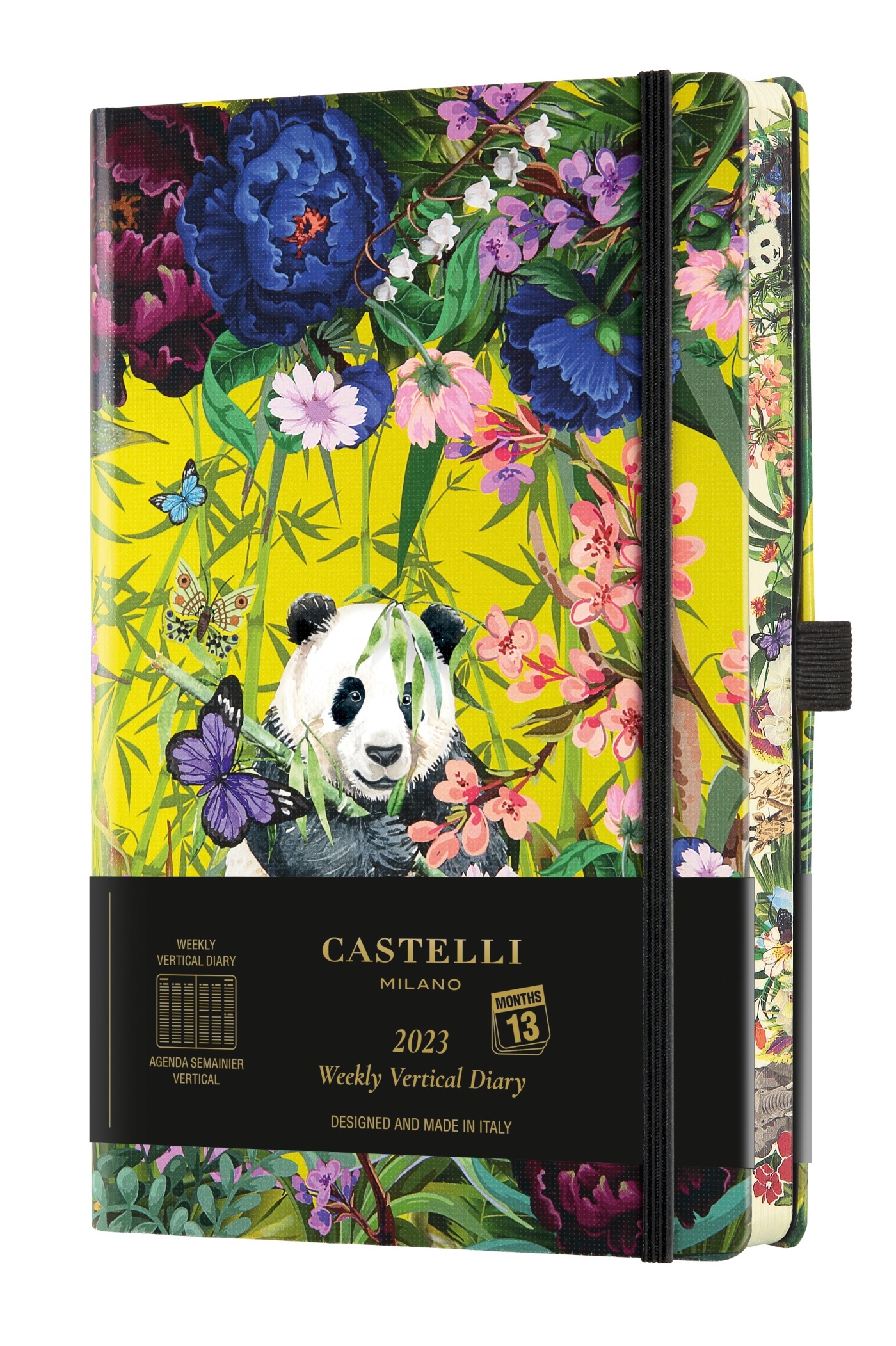 Agenda 2023semainier vertical grand format Eden Panda