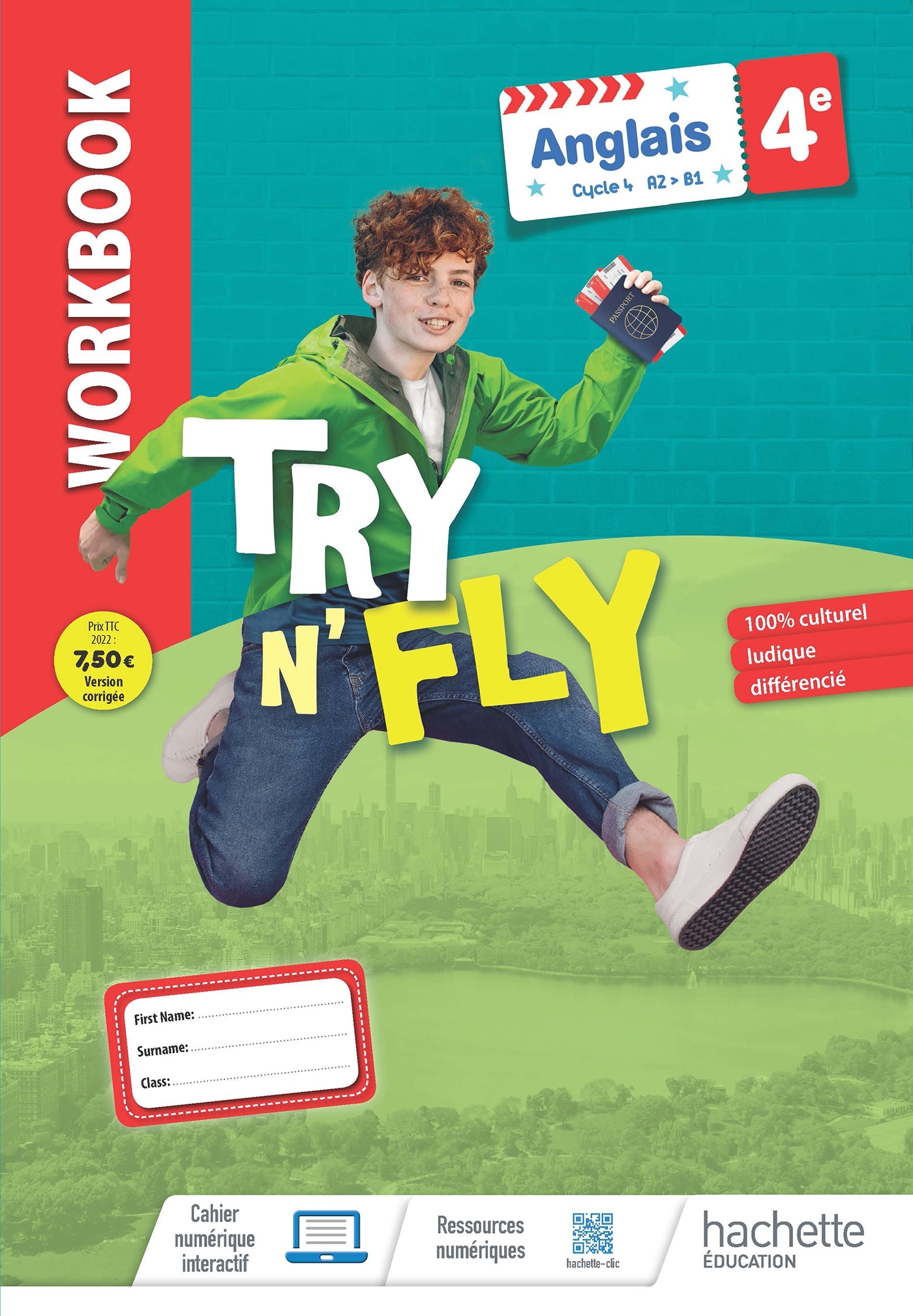 Anglais collège - Try n' Fly cycle 4 4e - Workbook - Ed. 2022