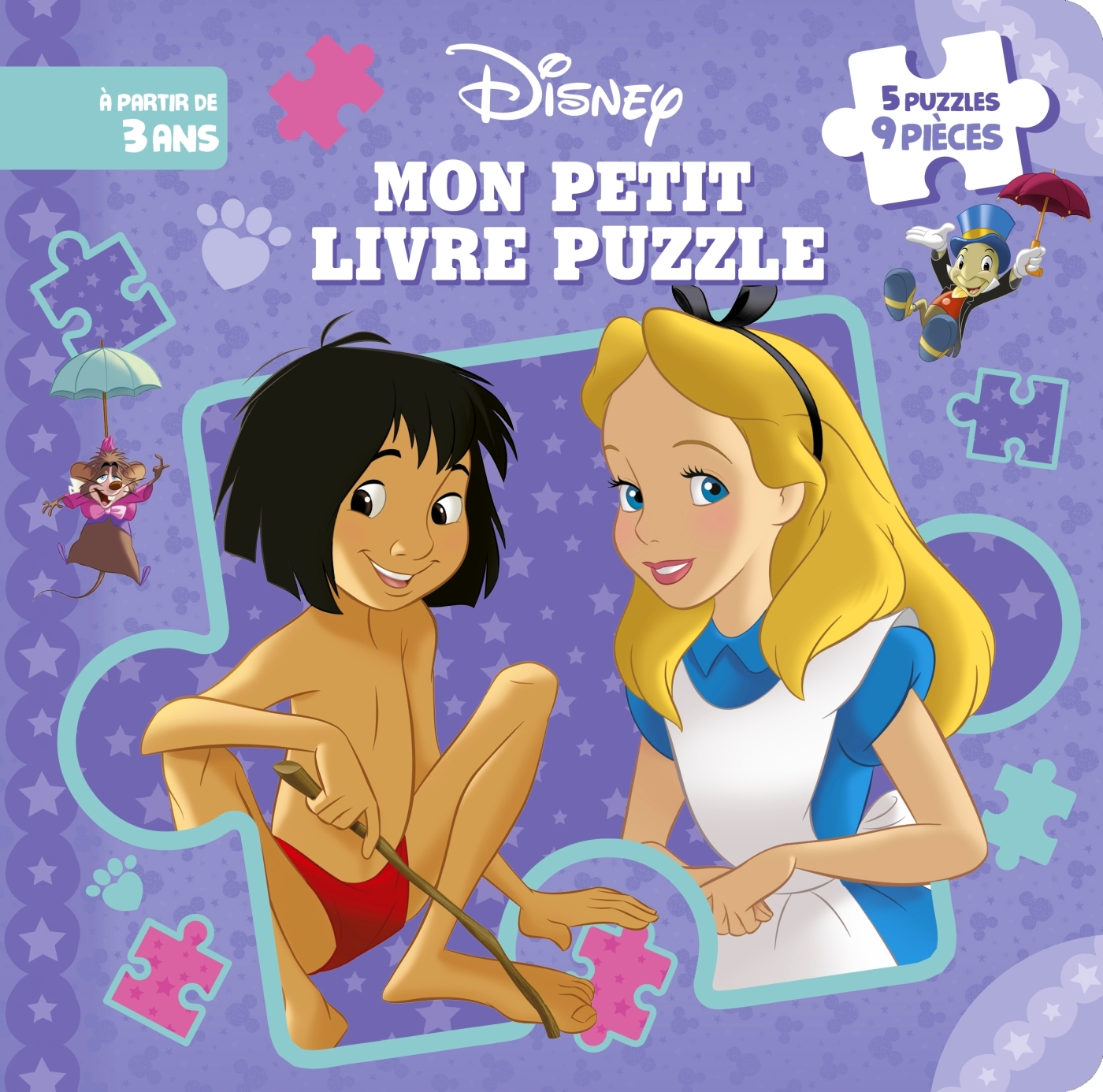 DISNEY CLASSIQUES - Mon Petit Livre Puzzle - 5 puzzles 9 pièces