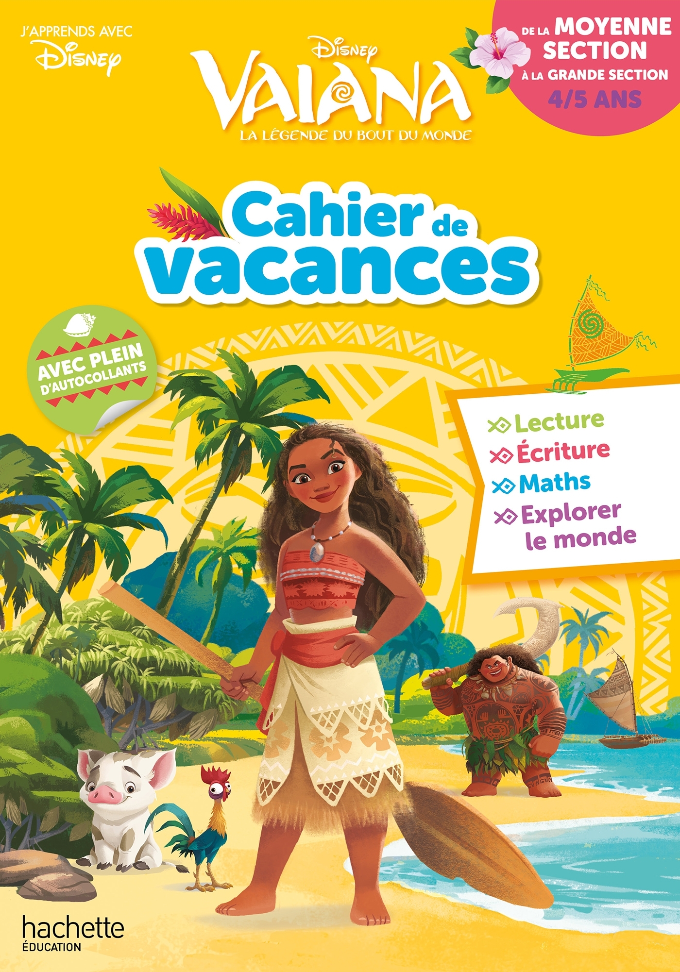 Disney - Vaiana - De la Moyenne à la Grande section - Cahier de vacances 2022