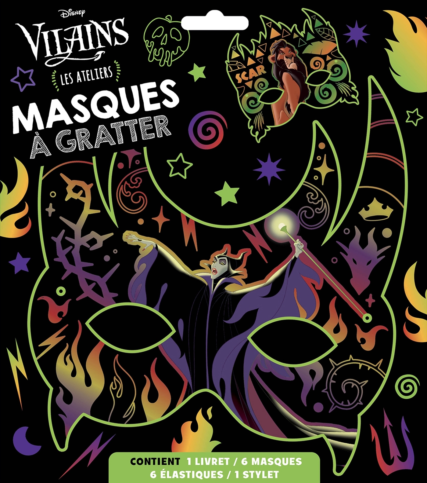 DISNEY CLASSIQUES - Les Ateliers Disney - Masques à gratter - Les vilains