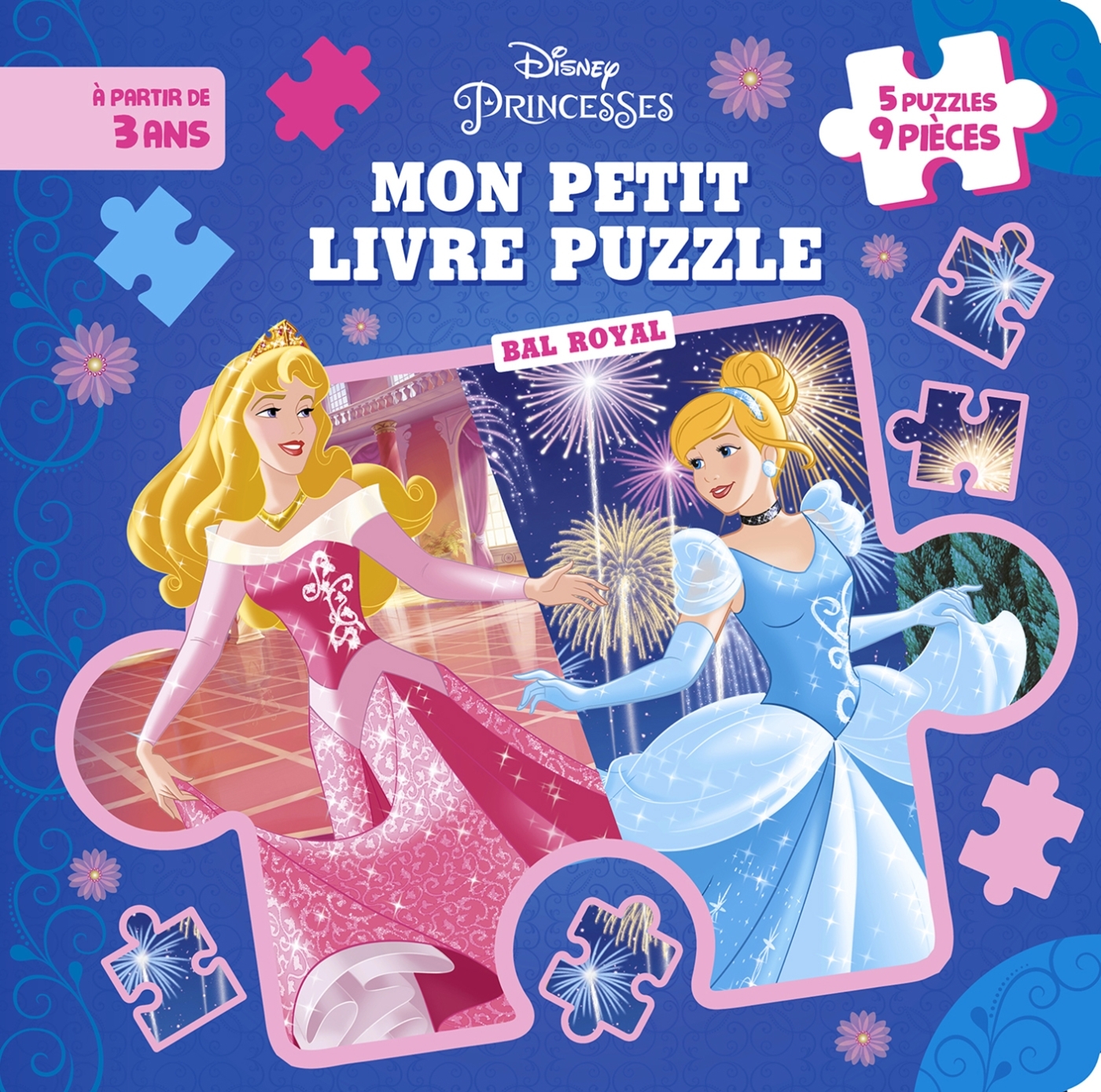 DISNEY PRINCESSES - Mon Petit Livre Puzzle - 5 puzzles 9 pièces - Bal royal
