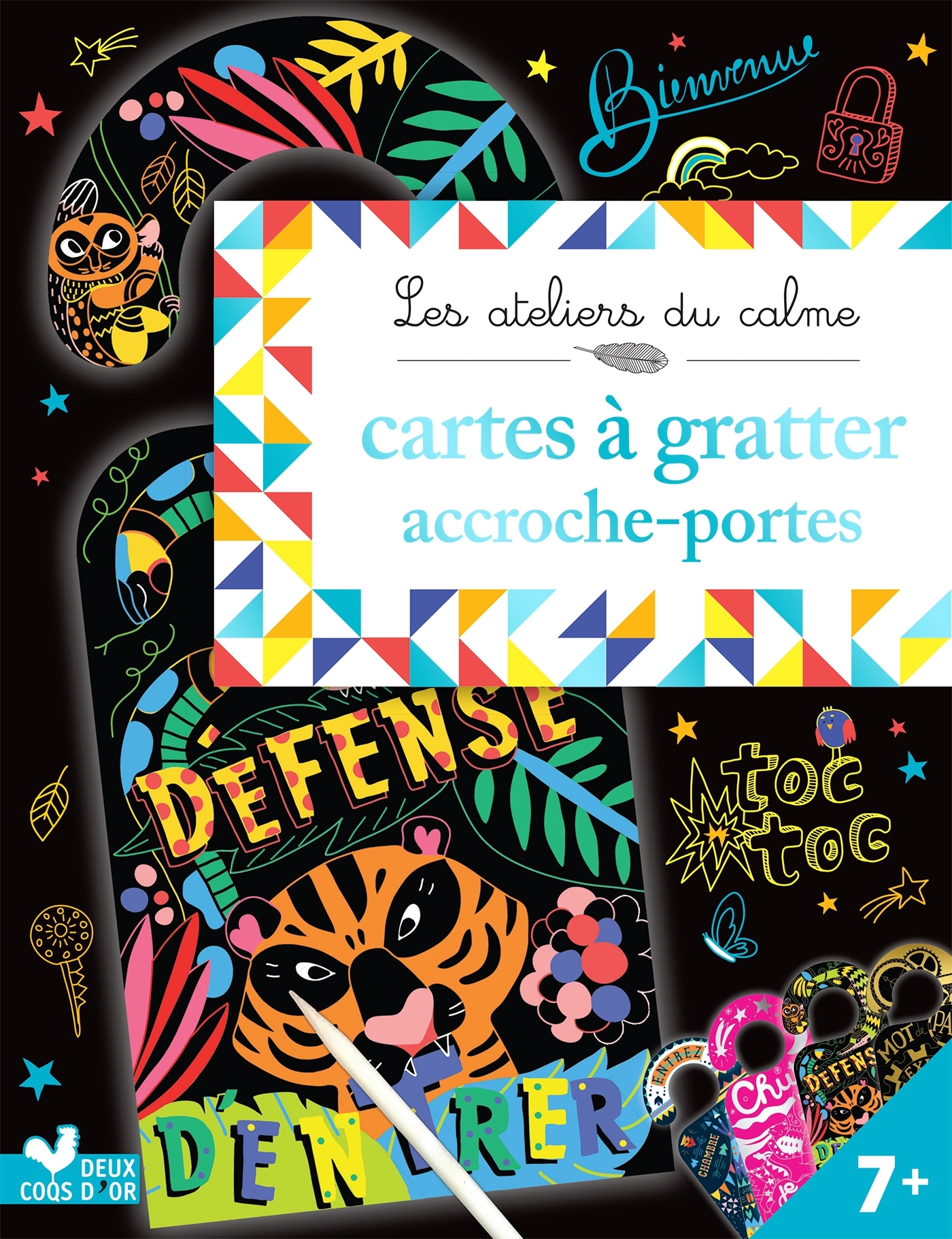 Accroche-portes à gratter - pochette avec accessoires