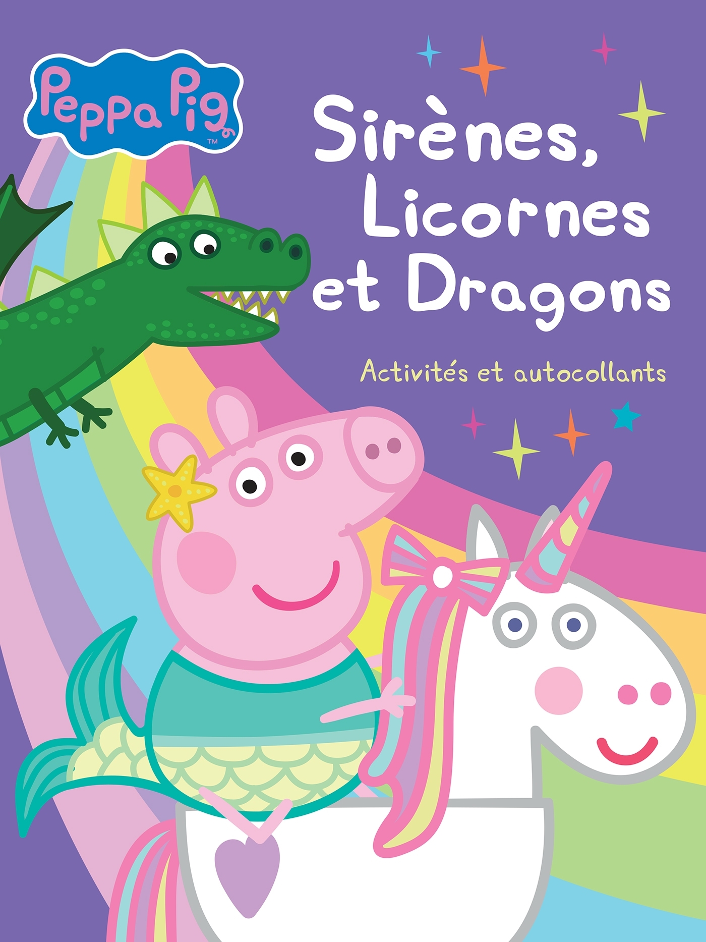 Peppa Pig-Activités et autocollants Sirènes Licornes et Dragons
