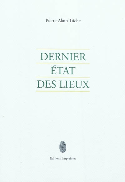 DERNIER ETAT DES LIEUX