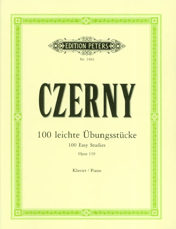 CARL CZERNY : 100 EASY PROGRESSIVE PIECES WITHOUT OCTAVES OP.139 (PIANO SOLO)