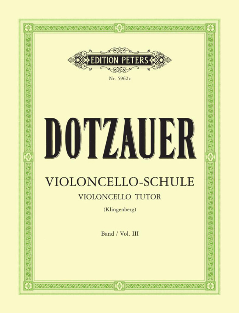 FRIEDRICH DOTZAUER : VIOLONCELLO - SCHULE 3 - VIOLONCELLE