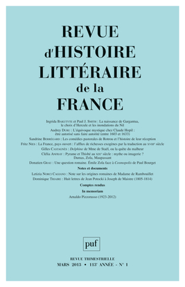 RHLF 2013, n° 1