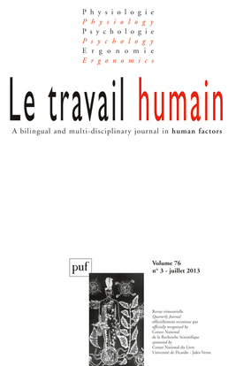 travail humain 2013, vol. 76 (3)
