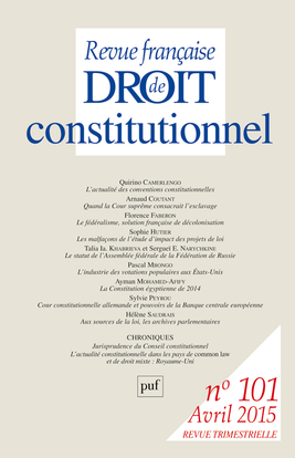 RFDC 2015, n° 101