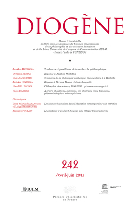Diogène 2013, n° 242