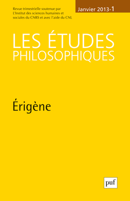 études philosophiques 2013, n° 1