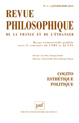 Revue philosophique 2015, t. 140 (1)