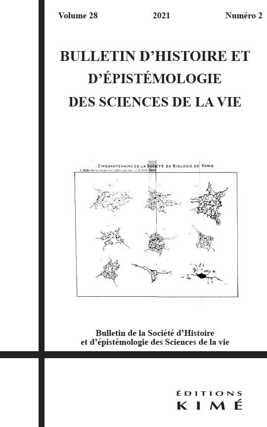 Bulletin d'histoire et d'épistémologie des sciences de la vie n°28/2