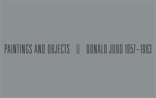 Donald Judd 1957-1963 /anglais