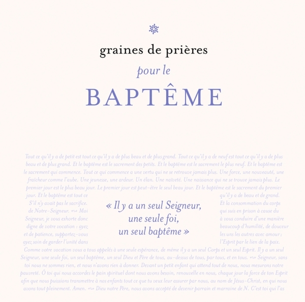 Graines de prières : le baptême