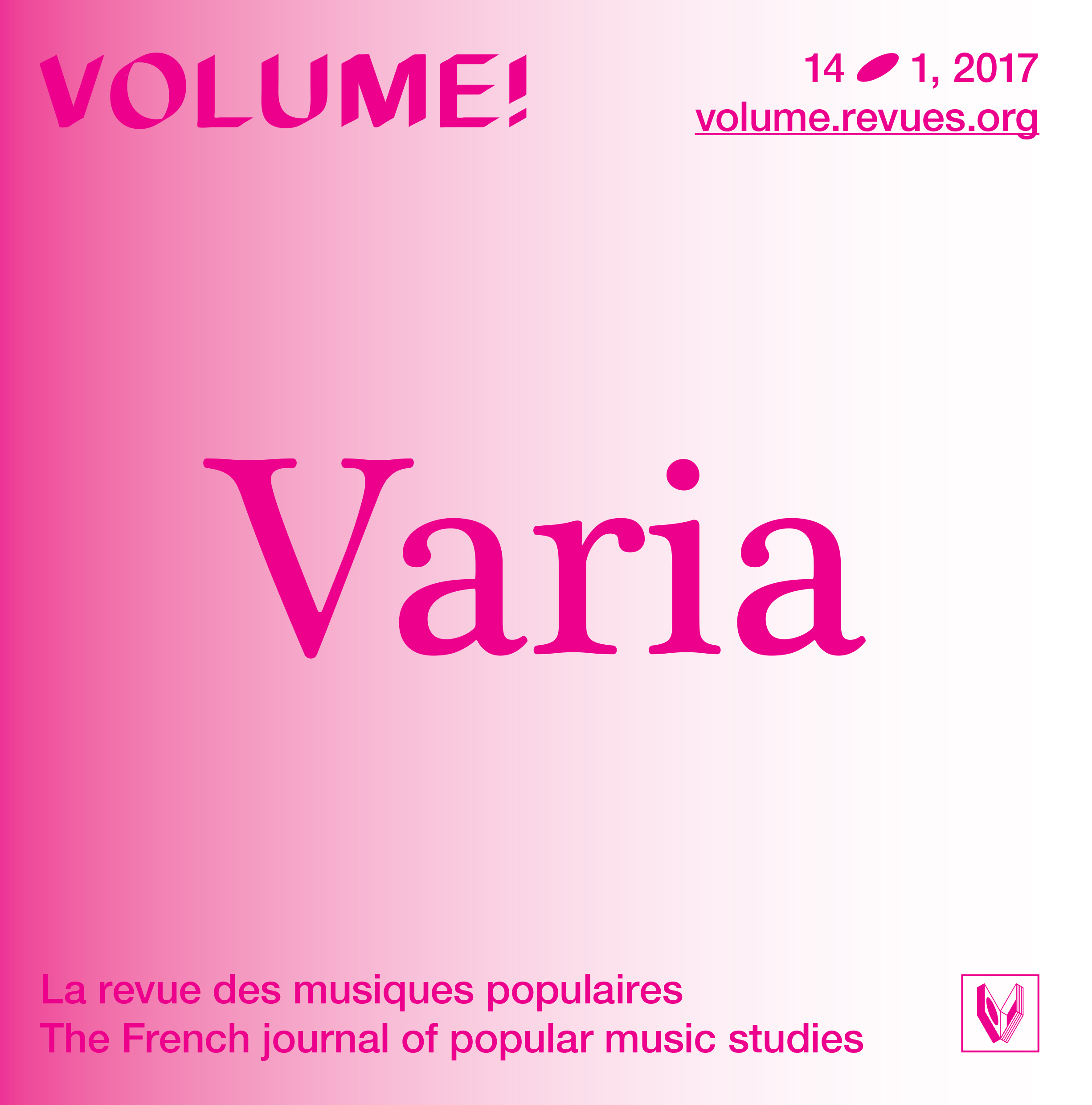 Volume ! n° 14-1 - Varia