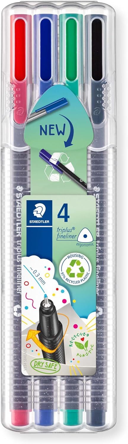 Set 4 couleurs  Stylos Staedtler Fineliner  pour Bible 