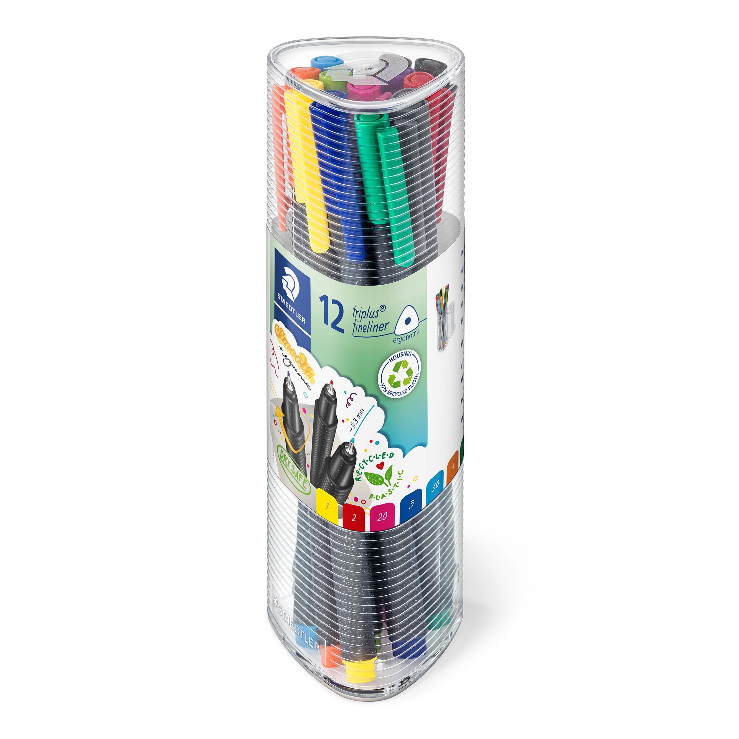 set 12 couleurs Stylos Staedtler Fineliner pour Bible 
