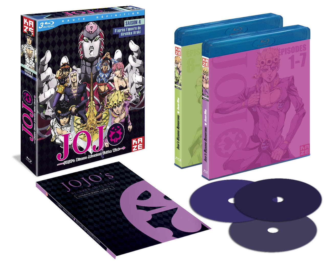 JOJO'S BIZARRE ADVENTURE - GOLDEN WIND - SAISON 4 - PARTIE 2/2 - 3 BLU-RAY
