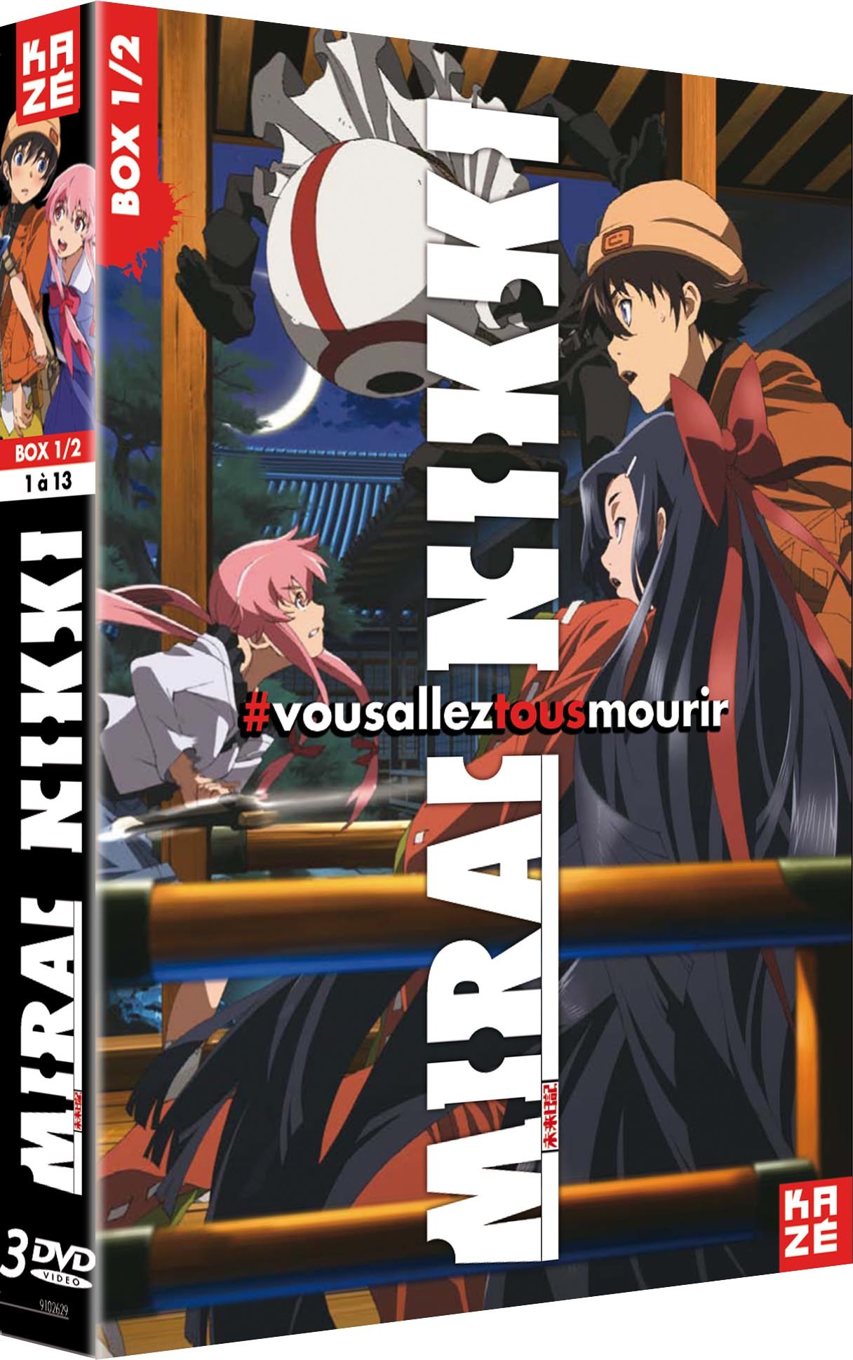 MIRAI NIKKI - PARTIE 1 SUR 2 - 3 DVD
